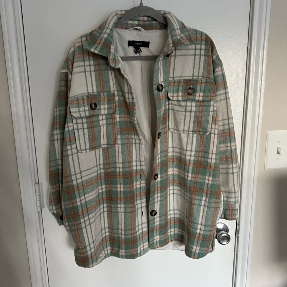 Forever 21 Multicolor Plaid Shirt Jacket